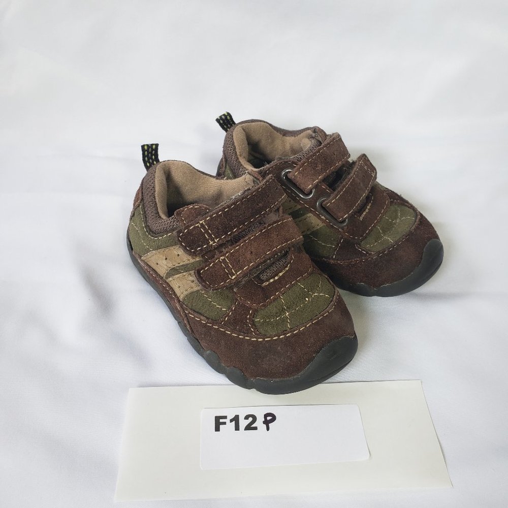 Genuinekids Toddler Sz 4 Brown Shoes Sneakers EUC #F12P